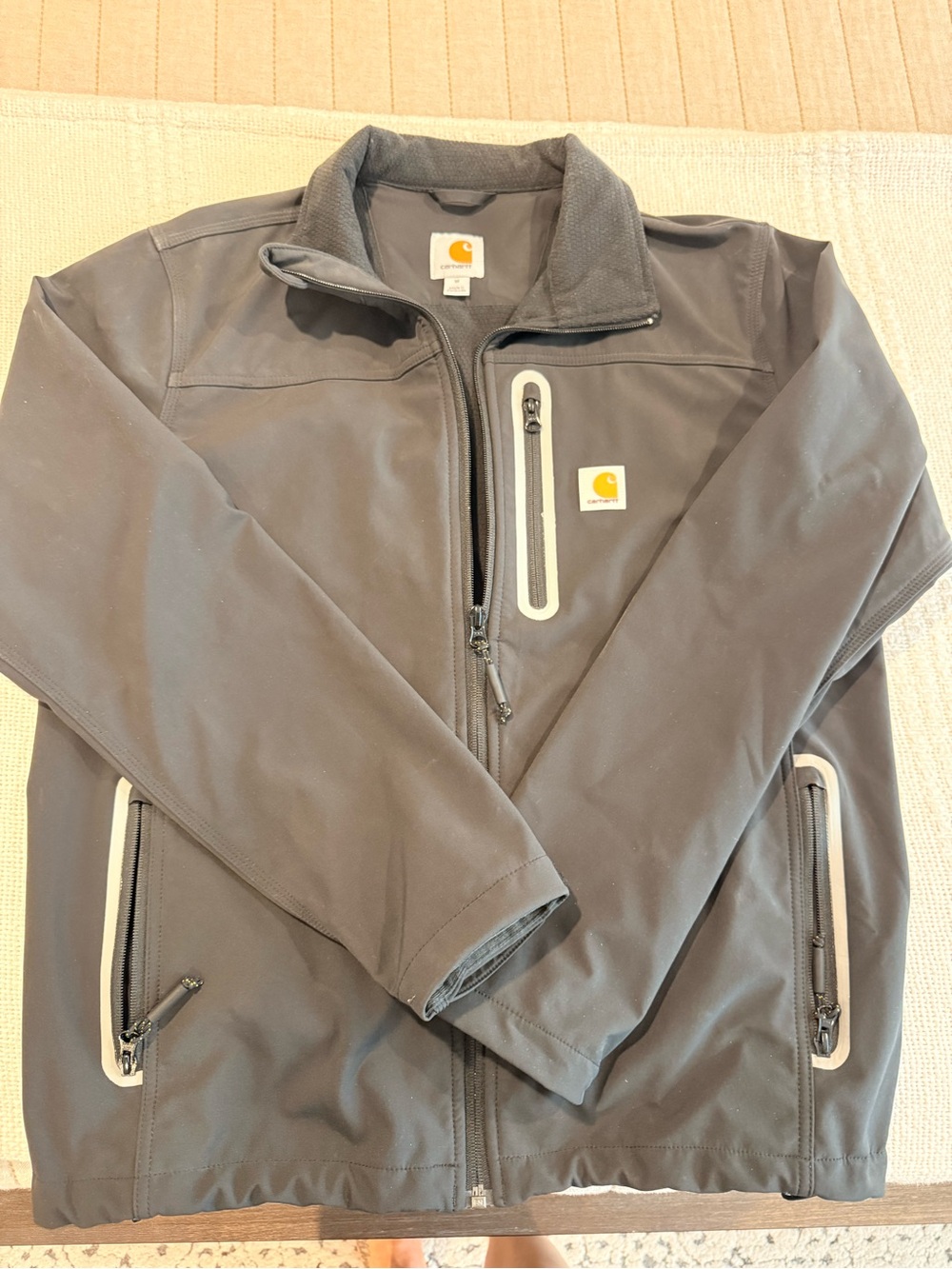 Carhartt Men's Charcoal Gray Softshell Jacket with Chest Zip Pocket